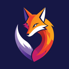 Obraz premium Furious fox sport club vector logo concept isolated on white background. Modern professional team badge mascot design. Ai generate 