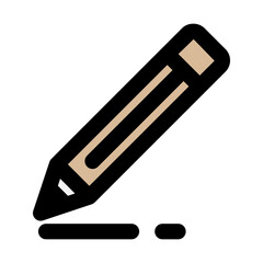 Pencil flat icon. office tools, students and workers. suitable for interfaces, websites, UI and mobile apps.