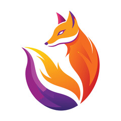 Obraz premium Furious fox sport club vector logo concept isolated on white background. Modern professional team badge mascot design. Ai generate 