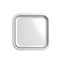 Obraz premium Elegant 3D Rounded Rectangle Frame with Beveled Edges Isolated on White and Transparent Background