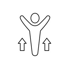 confidence concept line icon. Simple element illustration. confidence concept outline symbol design.