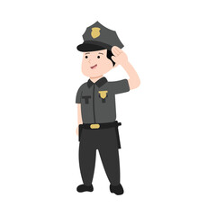 Police Worker Illustration