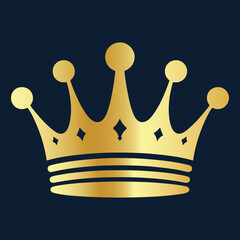 Gold luxury royal sign monarchy award emperor vintage vector.