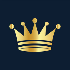 Gold luxury royal sign monarchy award emperor vintage vector.