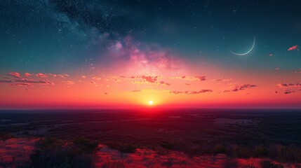 Fototapeta premium moon night,beautiful sky,travel --ar 16:9 --stylize 750 Job ID: 782ac17c-4014-45cc-80b1-5e32bc7172e2