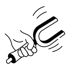 Obraz premium A turning fork icon in drawing style
