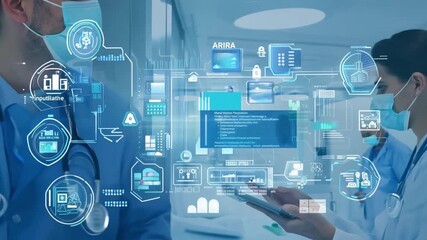 Insurance, hospital services, clinics, and digital healthcare connectivity Cardiology, blockchain, and the medical service system - Powered by Adobe