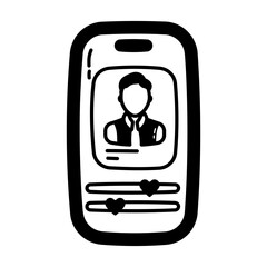 Profile rating icon in glyph style  