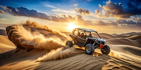 sand dune bashing offroad utv rally buggy AI Generative