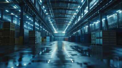 Logistics center, AI generated Image