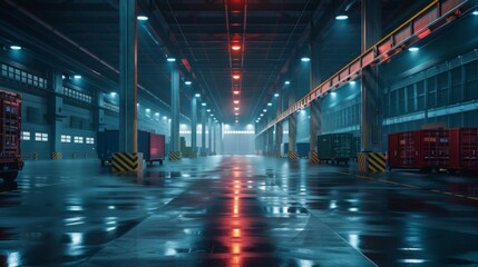 Logistics center, AI generated Image