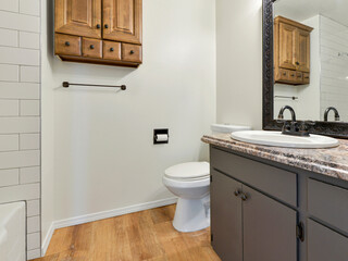 Modern residential bathroom interior