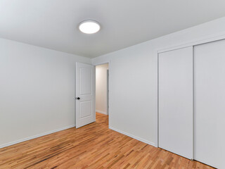 Modern residential empty bedroom interior