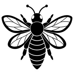 black and white tattoo of a bee