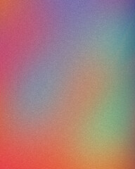 Vibrant gradient background featuring red, pink, purple, blue, green, and orange colors fine grainy texture appearance, soft speckled effect