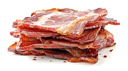 Stack of Crispy Fried Bacon Strips
