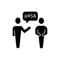 Obraz premium swear concept line icon. Simple element illustration. swear concept outline symbol design.
