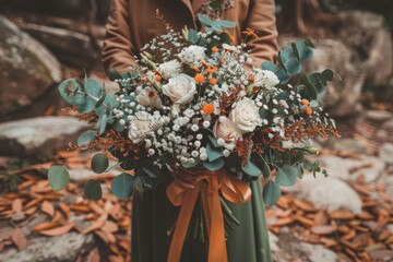 Fototapeta premium A bouquet of white flowers.