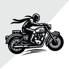 Hand drawing style of motorcycle race cornering isolated in white background