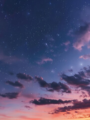 Naklejka premium Lovely picture of the sky at dusk. 
