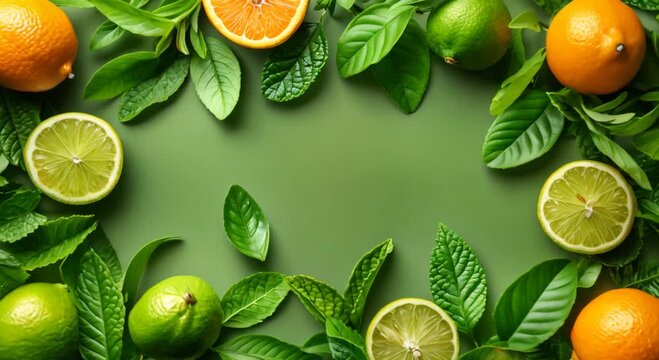 Soft pastel lime green background with top copy space, perfect for vibrant, energetic spring product launches