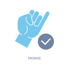 promise concept line icon. Simple element illustration. promise concept outline symbol design.