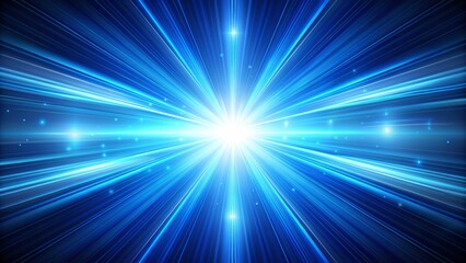 Fototapeta premium Blue light ray speed motion background, futuristic energy vector design for wallpaper and banner