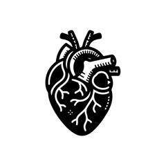 Human heart anatomy flat design