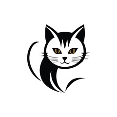 A simple graphic featuring a silhouette of a dog and a cat, positioned side by side within a circular frame