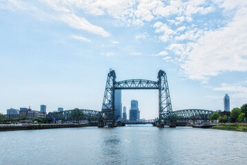 Naklejka premium Old famous and monumental Koningshavenbrug in Rotterdam, The Netherlands.