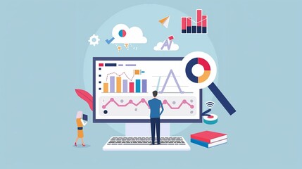 Business documents on office table with Smartphone and Laptop computer and graph financial with social network diagram. Social Media Research
