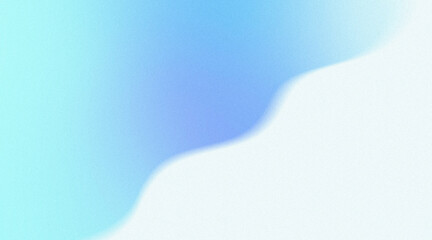 Abstract grain background with blue turquoise gradient and white wavy pattern at corner for design