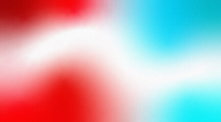 Abstract red white blue gradient background blending together with noise grain texture