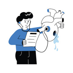 Have a look at this hand drawn illustration of cardiologist