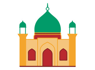 Colorful mosque ramadan kareem , mosque logo, vector illustration.