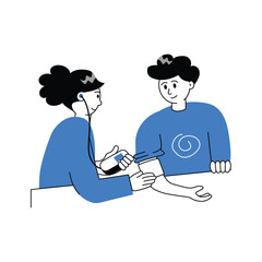 Have a look at this hand drawn illustration of blood pressure