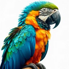 Fototapeta premium Macaw white background