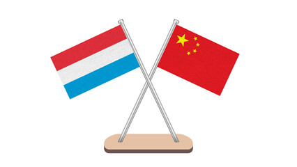 China Luxembourg Flag