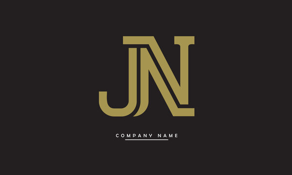 JN, NJ, J, N Abstract Letters Logo Monogram