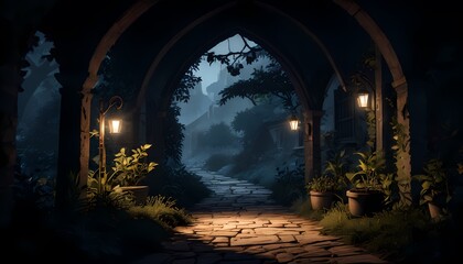 Entrance from the old village