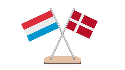 Denmark Luxembourg Flag