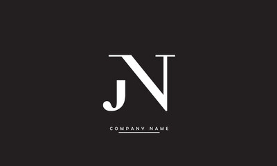 JN, NJ, J, N Abstract Letters Logo Monogram