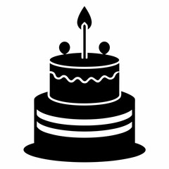 birthday cake with candles