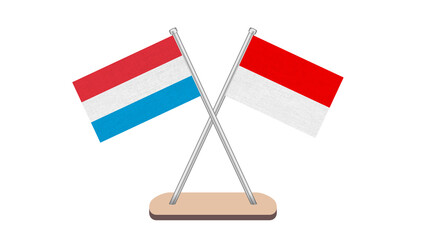 Indonesia Luxembourg Flag