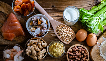 Composition with common food allergens