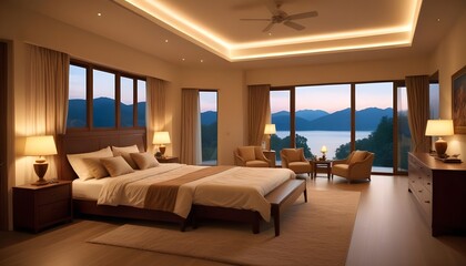 Photo interior modern design room 3d illustration