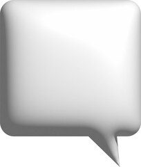 3d White Bubble Text Icon