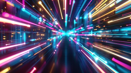 Abstract Neon Lights Background