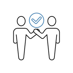 reliance concept line icon. Simple element illustration. reliance concept outline symbol design.