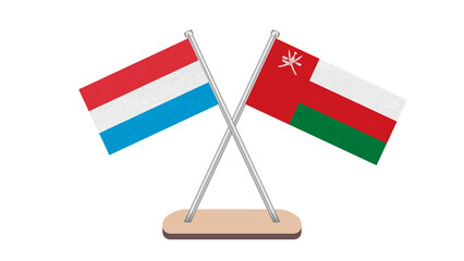 Oman Luxembourg Flag